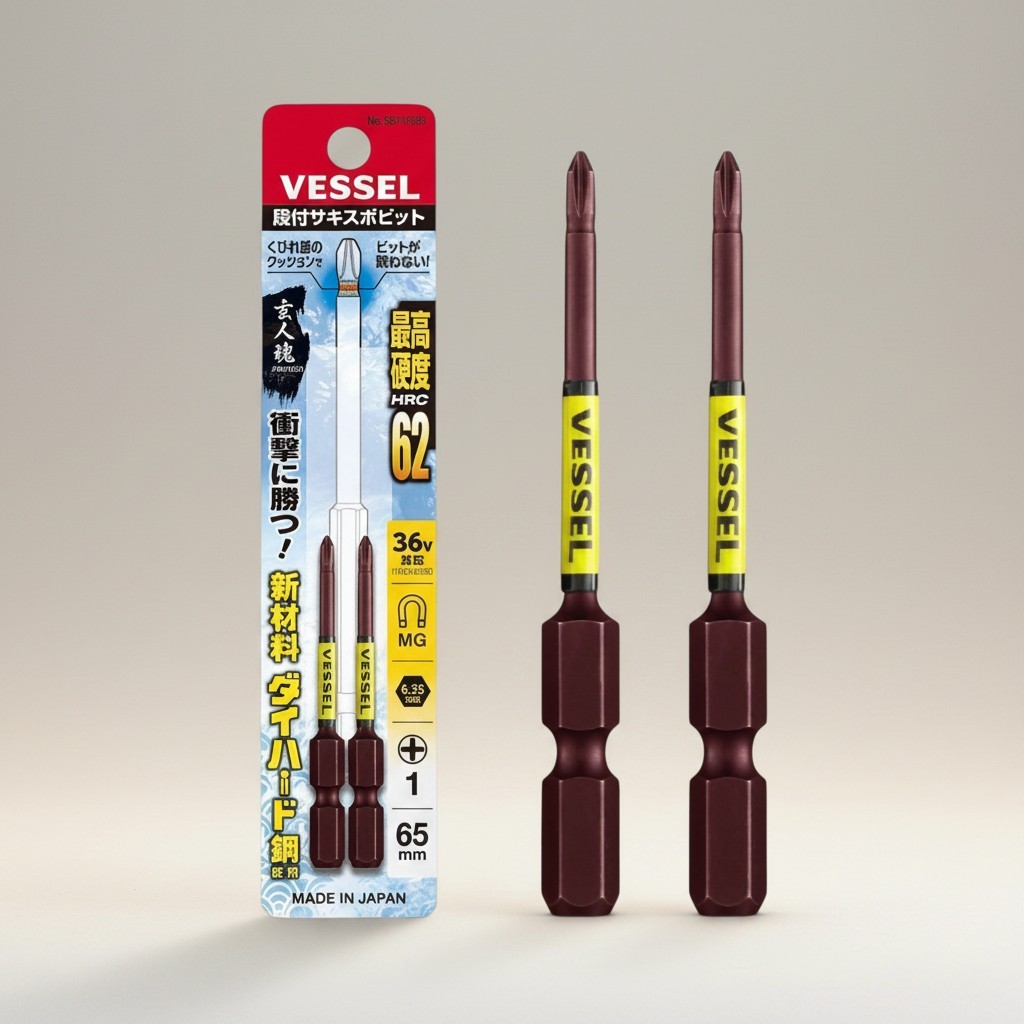 베셀 사키스보 이단비트 SS161065 자석 십자 토션빗트 2P