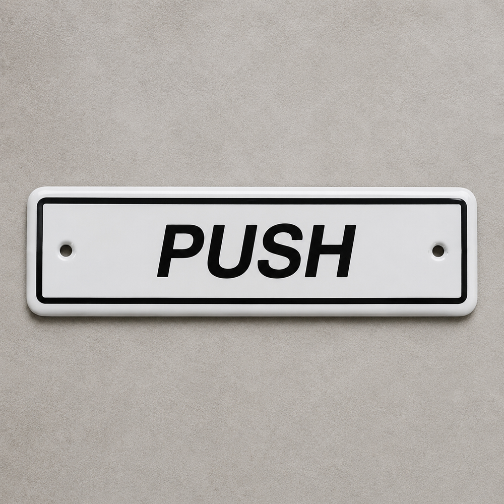 덜튼 인테리어 PUSH 법랑 표시판 빈티지 자석 사인판