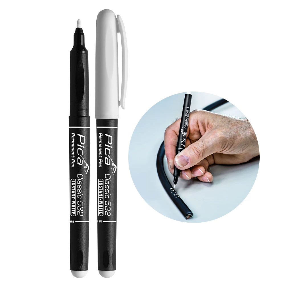 피카마커 532/52 마킹펜 화이트 산업용 클래식 마카 마커펜 파인팁