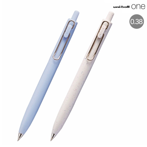 유니볼 원 F 어스 텍스처 볼펜 0.38mm