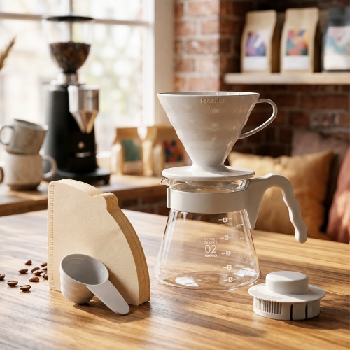 하리오 V60 커피 드리퍼 페일그레이 에디션 핸드드립세트 700ml