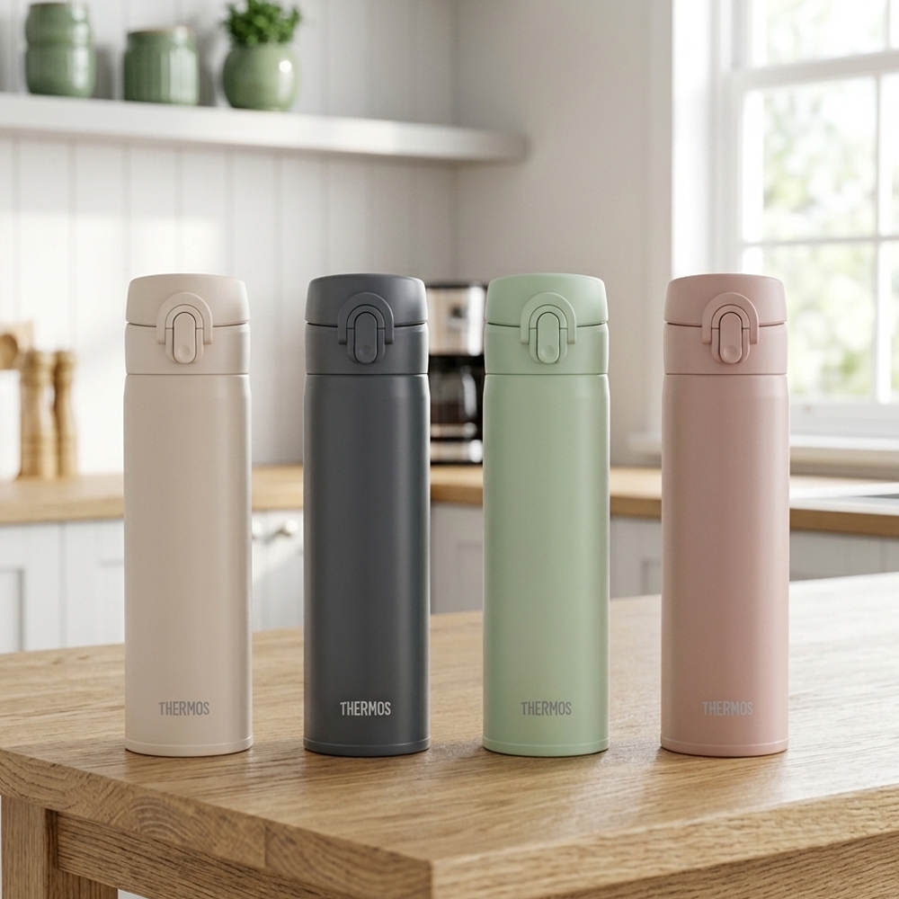 써모스 슬림 휴대용 컴팩트 원터치 텀블러 400ml