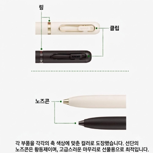 유니볼원 P 3색 멀티펜 기프트 에디션 포켓 미니 볼펜 회전식 펜