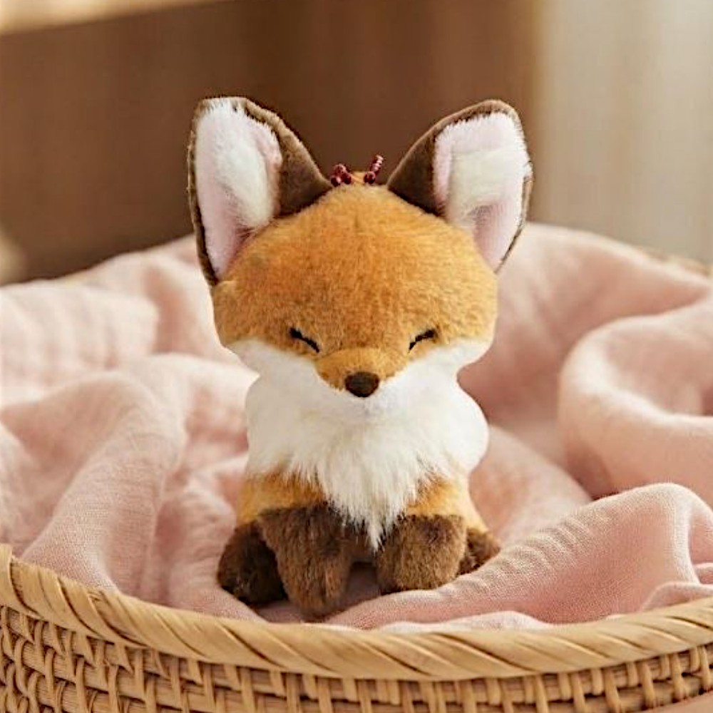 어뮤즈 여우 키링 인형 볼체인 별사탕 브라운 12.5cm