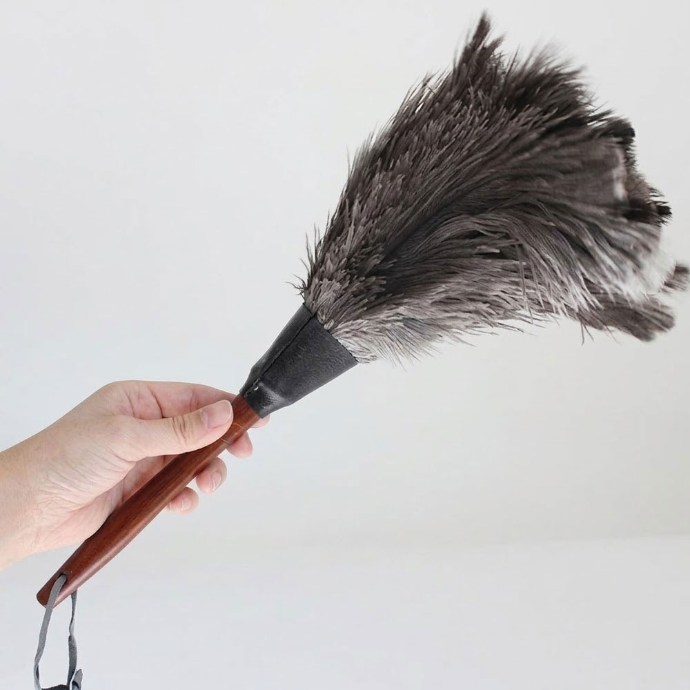 레데커 타조털 먼저털이개 먼지떨이 브러쉬 블랙 50cm
