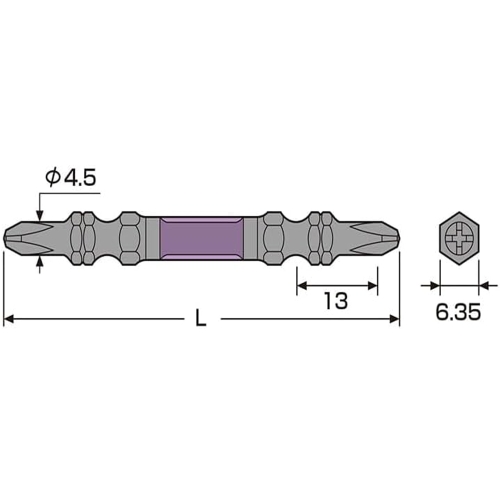 아넥스 ARTS-14M 강력 슬림 토션비트 임팩트드라이버 날 65mm 10개 세트