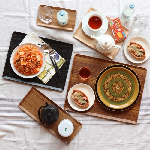 킨토 원목 플레이스 매트 270x200mm 미니 우드 혼밥 트레이
