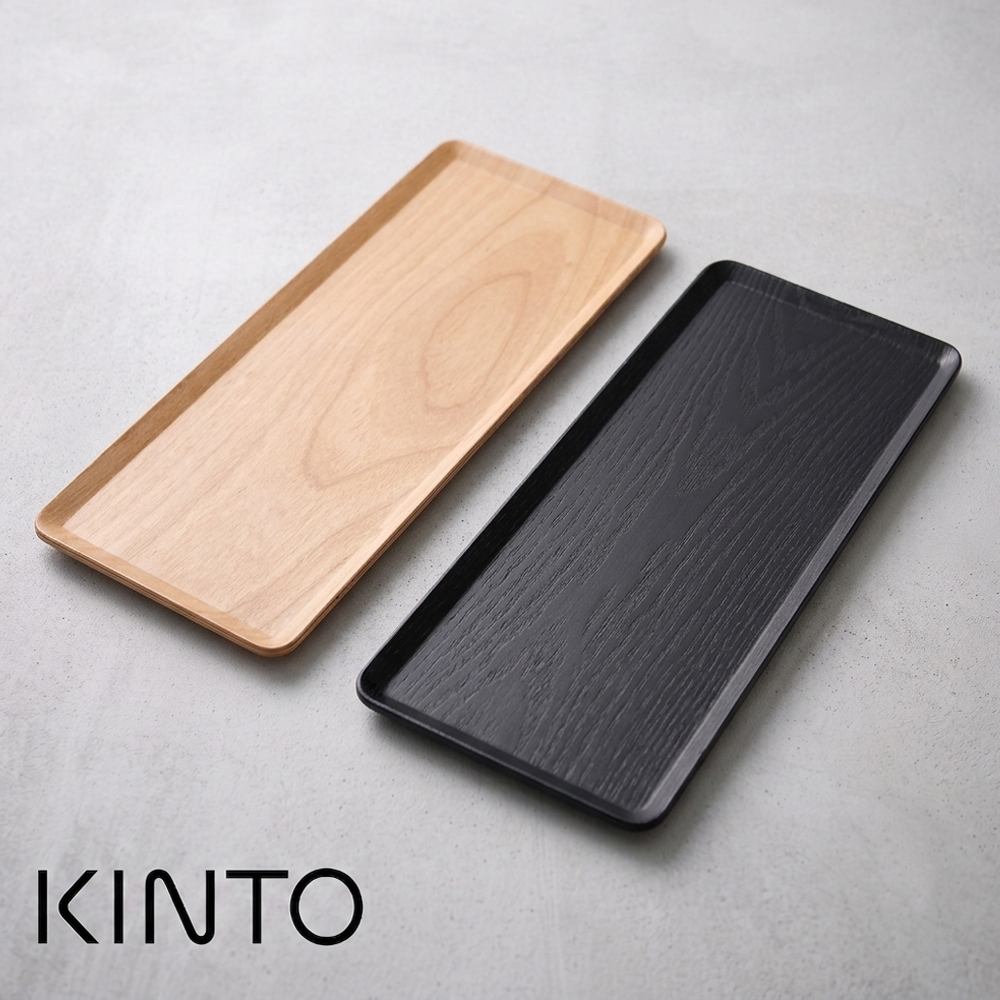 킨토 원목 직사각 쟁반 플레이스 365x145mm 슬림 트레이