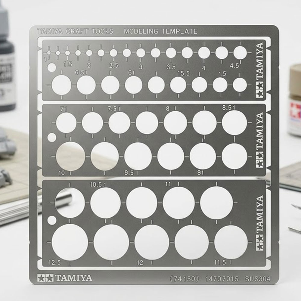 일본 타미야 모델링 템플릿 원형 1-12.5mm