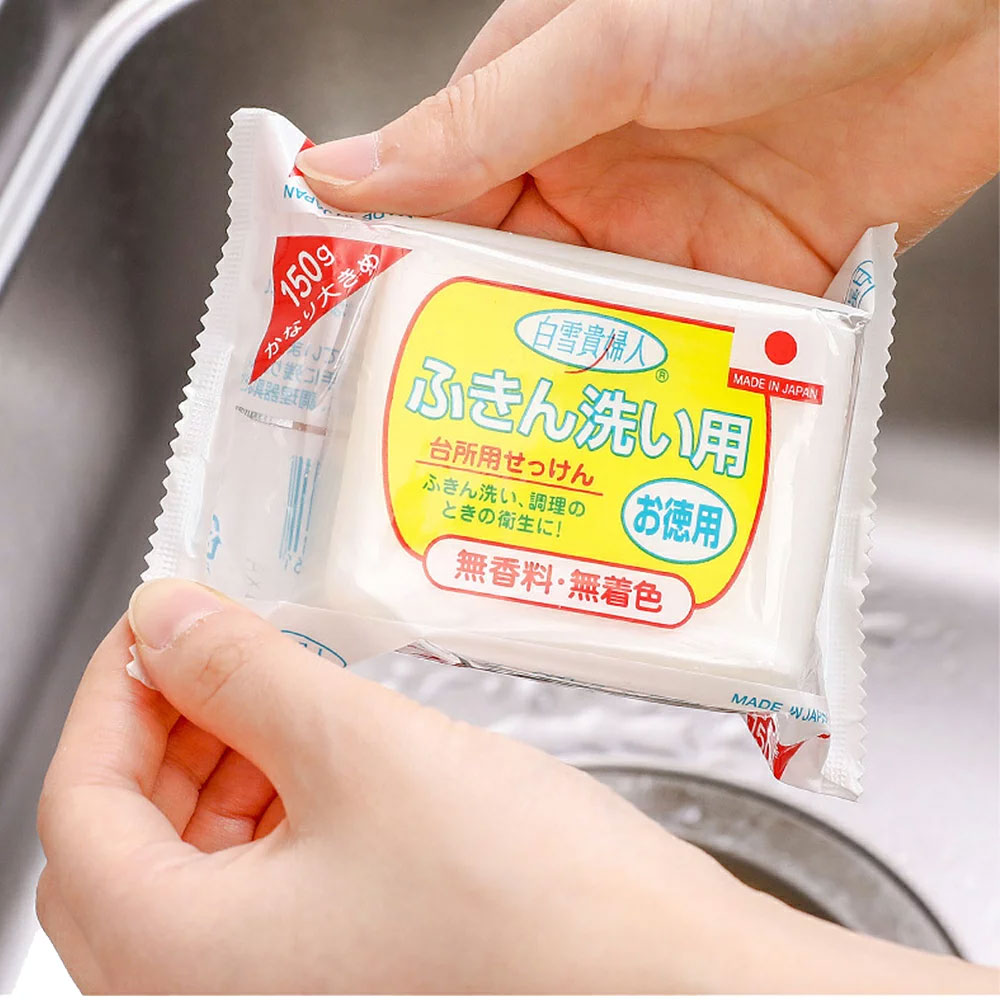 일본 백설귀부인 행주비누 흰옷 찌든때 세탁 얼룩제거 빨래 비누 150g