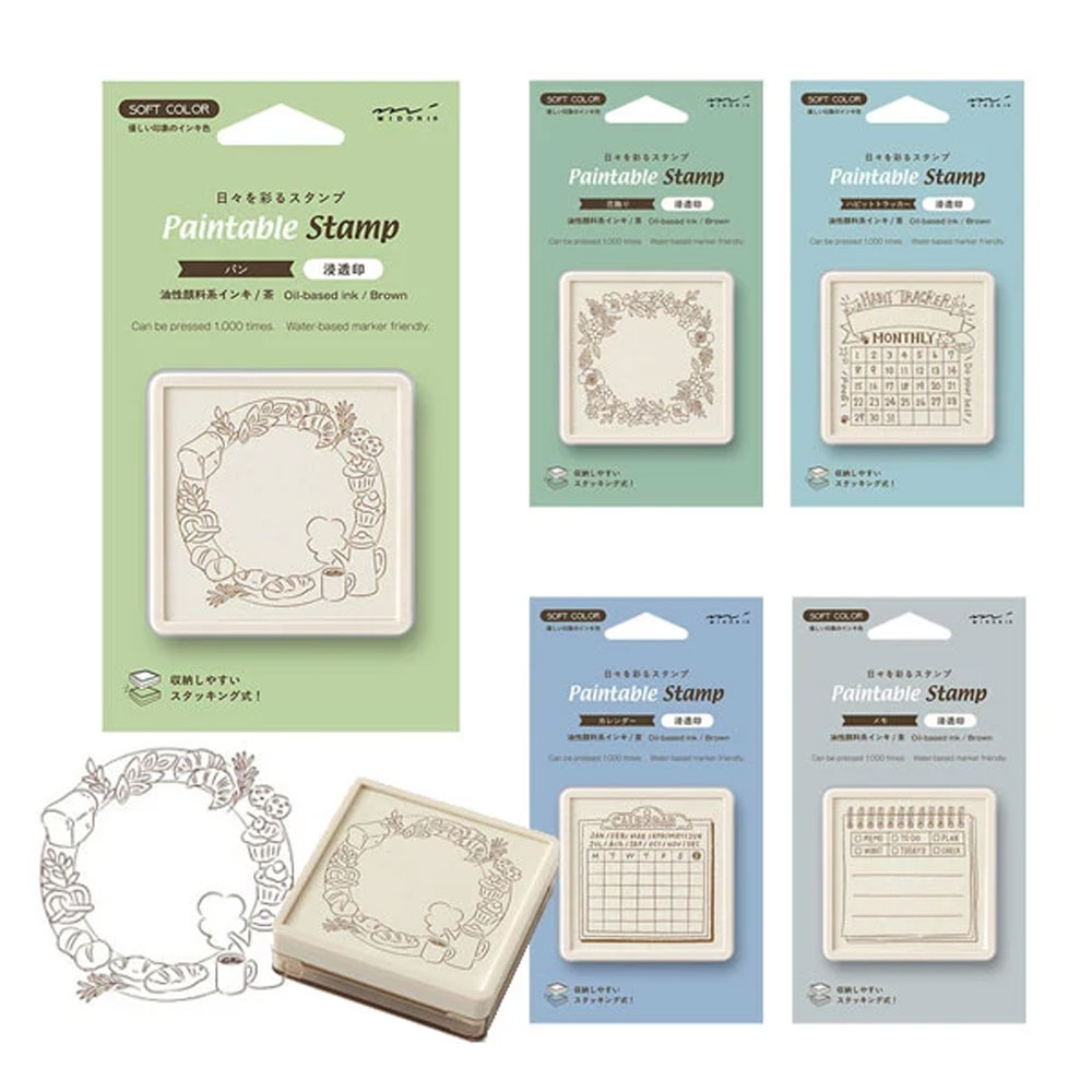 미도리 스탬프 Paintable Stamp 다이어리 꾸미기 다꾸 침투식 스탬프