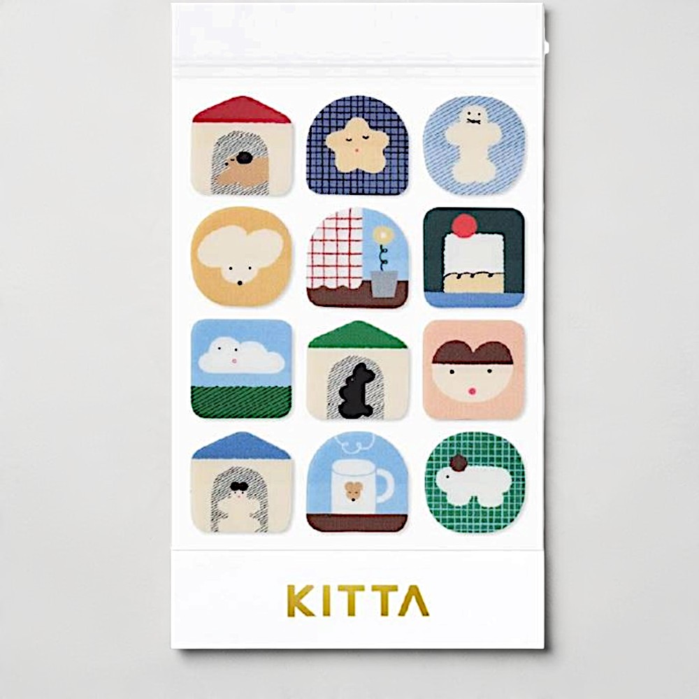 킹짐 KITTA 클리어 마스킹테이프 집아이콘 다꾸 스티커