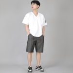 레귤러핏 반바지 ERES-351 데님 그레이블랙