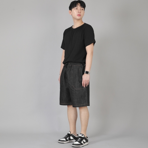 퍼티그 반바지 EFS-348 데님 블랙
