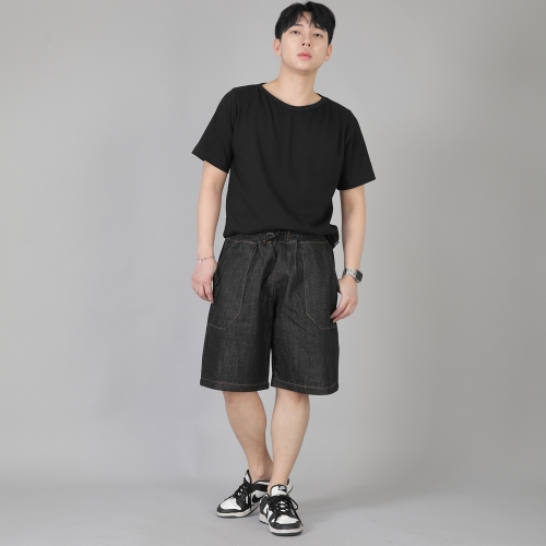 퍼티그 반바지 EFS-348 데님 블랙