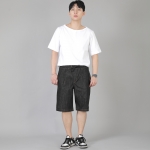 핀턱 반바지 EPS-350 데님 블랙