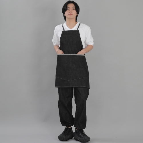 미니멀 와이드포켓 에이프런 MWA-1320 데님 블랙