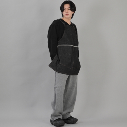 미니멀 와이드포켓 에이프런 MWA-1320 데님 블랙