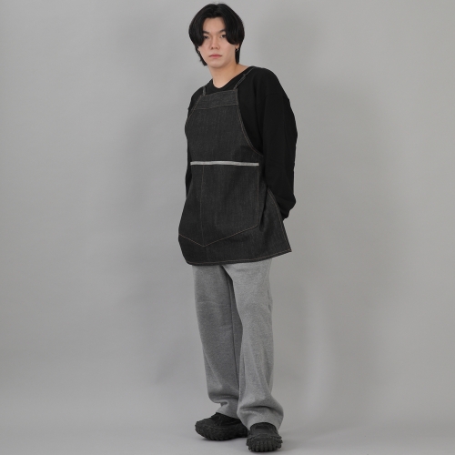 미니멀 와이드포켓 에이프런 MWA-1320 데님 블랙