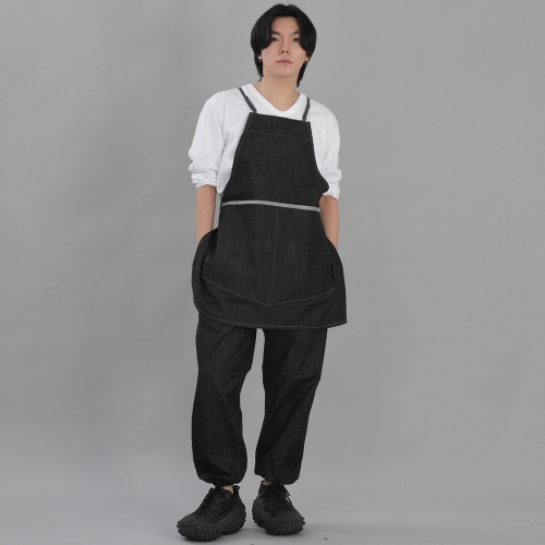 미니멀 와이드포켓 에이프런 MWA-1320 데님 블랙