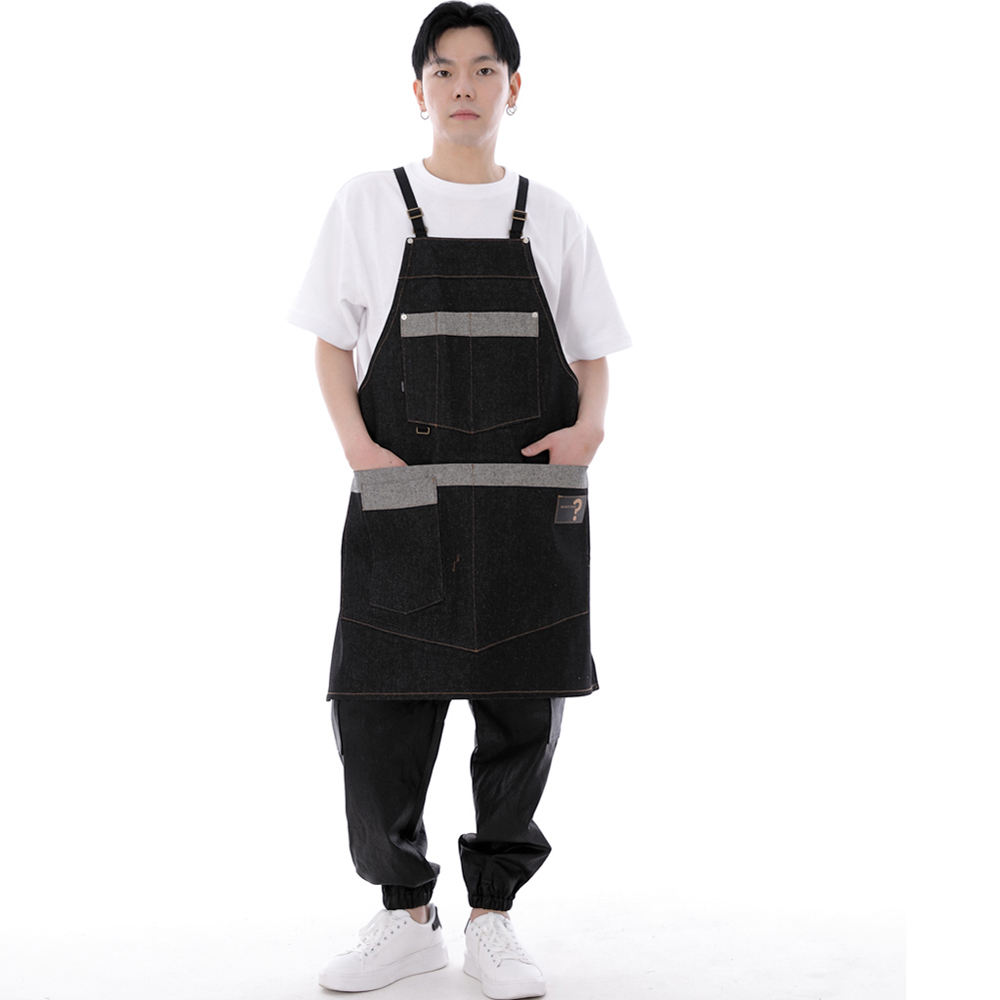 워커앤빌더 에이프런 WNB-1301 데님 블랙 BRS