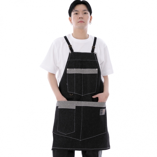 워커앤빌더 에이프런 WNB-1301 데님 블랙 WHS