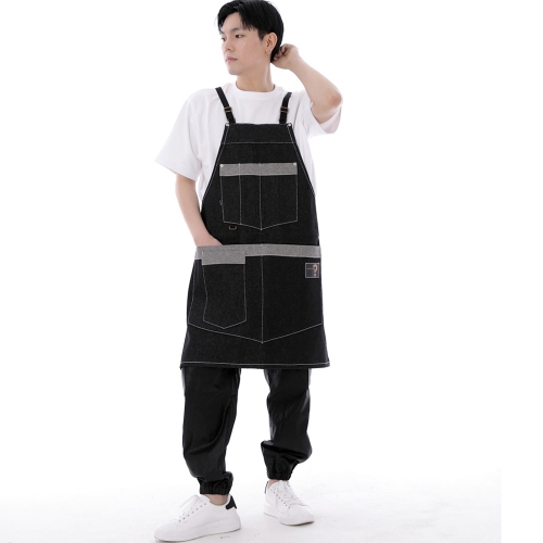 워커앤빌더 에이프런 WNB-1301 데님 블랙 WHS