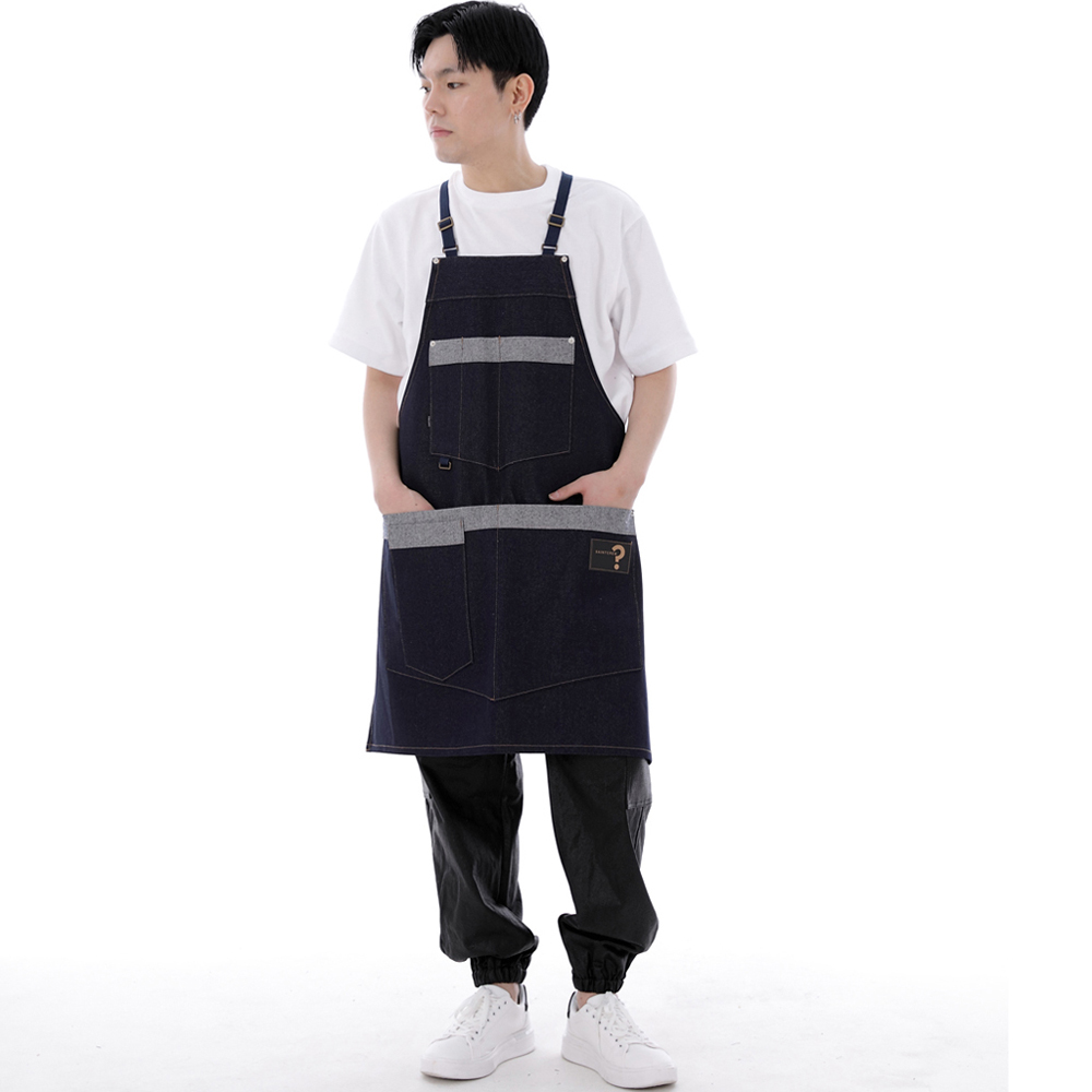 워커앤빌더 에이프런 WNB-1301 데님 인디고 BRS