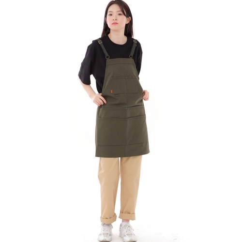 컬러바택 포인트 멀티유즈 작업 에이프런 CB-1300 카키
