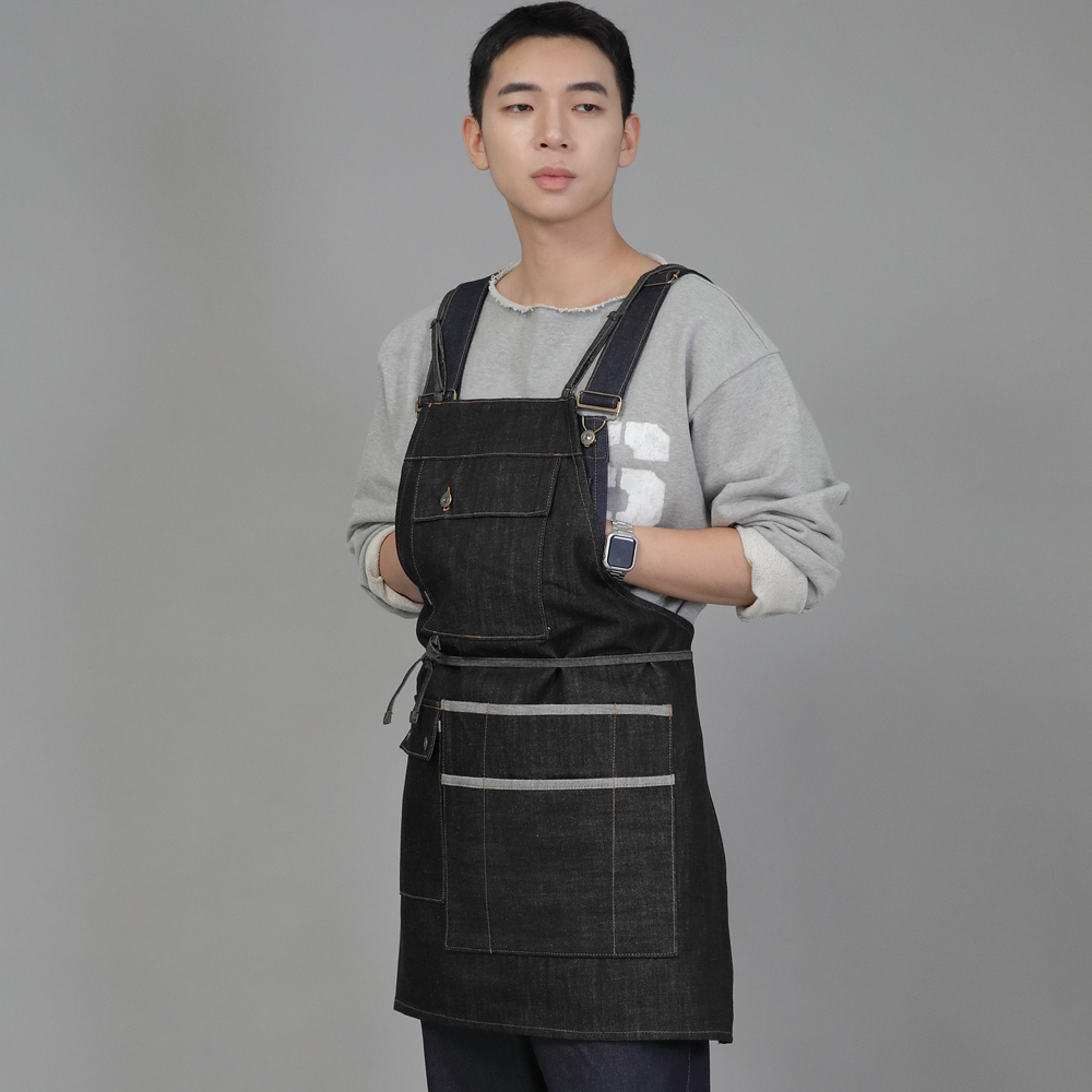 굿워크 엑스퍼트 에이프런 GWE-1308 데님 블랙