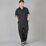 볼드 블랙라인 반팔 점프슈트 BLJ-523 데님 블랙