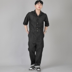 볼드 블랙라인 반팔 점프슈트 BLJ-523 데님 블랙