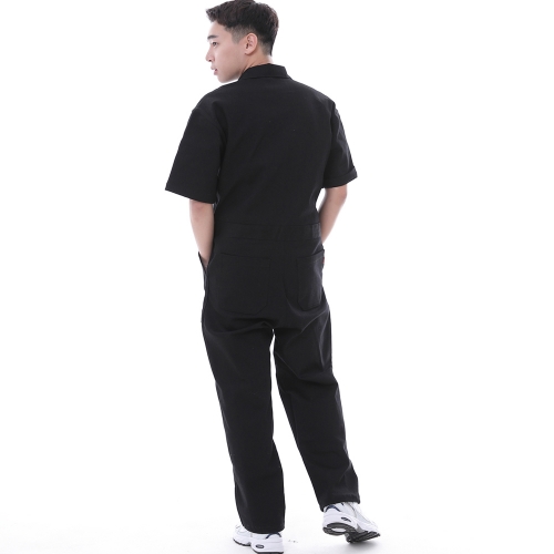 오버라운드 퍼티그 반팔 점프슈트 OF-501S 블랙