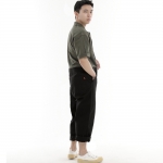 오버라운드 퍼티그 반팔 점프슈트 OF-501S 믹스카키블랙