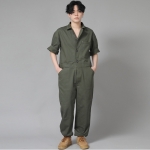 센스워커 테이퍼드 조거 반팔 점프슈트 SWT-512 카키