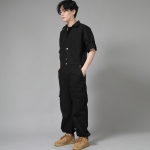 레트로라인 카고조거 반팔 점프슈트 RLCJ-515 블랙