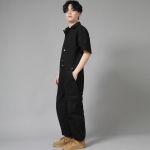 레트로라인 카고조거 반팔 점프슈트 RLCJ-515 블랙