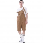 데크 와이드빕 퍼티그 테이퍼드 오버롤 반바지 WFT-602S 카멜
