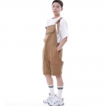 데크 와이드빕 퍼티그 테이퍼드 오버롤 반바지 WFT-602S 카멜