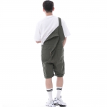 데크 와이드빕 퍼티그 테이퍼드 오버롤 반바지 WFT-602S 카키