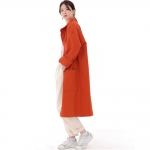 퍼티그 롤업 버튼 롱코트 FBL-700 브릭