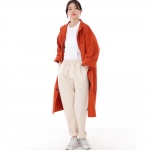 퍼티그 롤업 버튼 롱코트 FBL-700 브릭