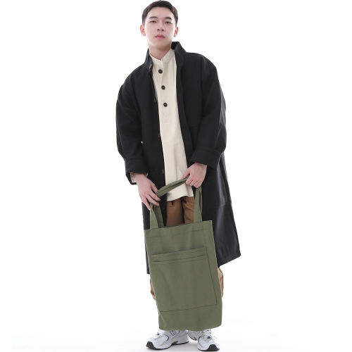 퍼티그 롤업 버튼 롱코트 FBL-700 블랙