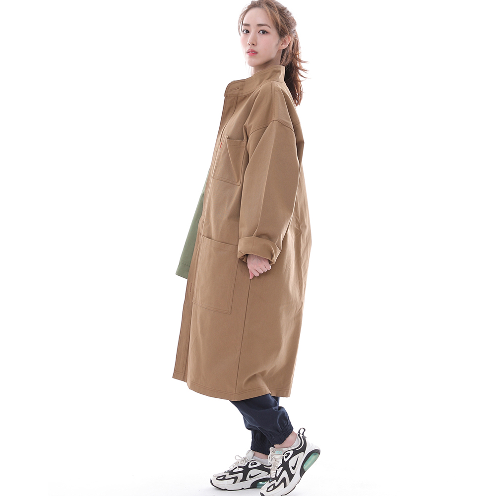 퍼티그 롤업 버튼 롱코트 FBL-700 카멜