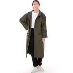 퍼티그 롤업 버튼 롱코트 FBL-700 카키