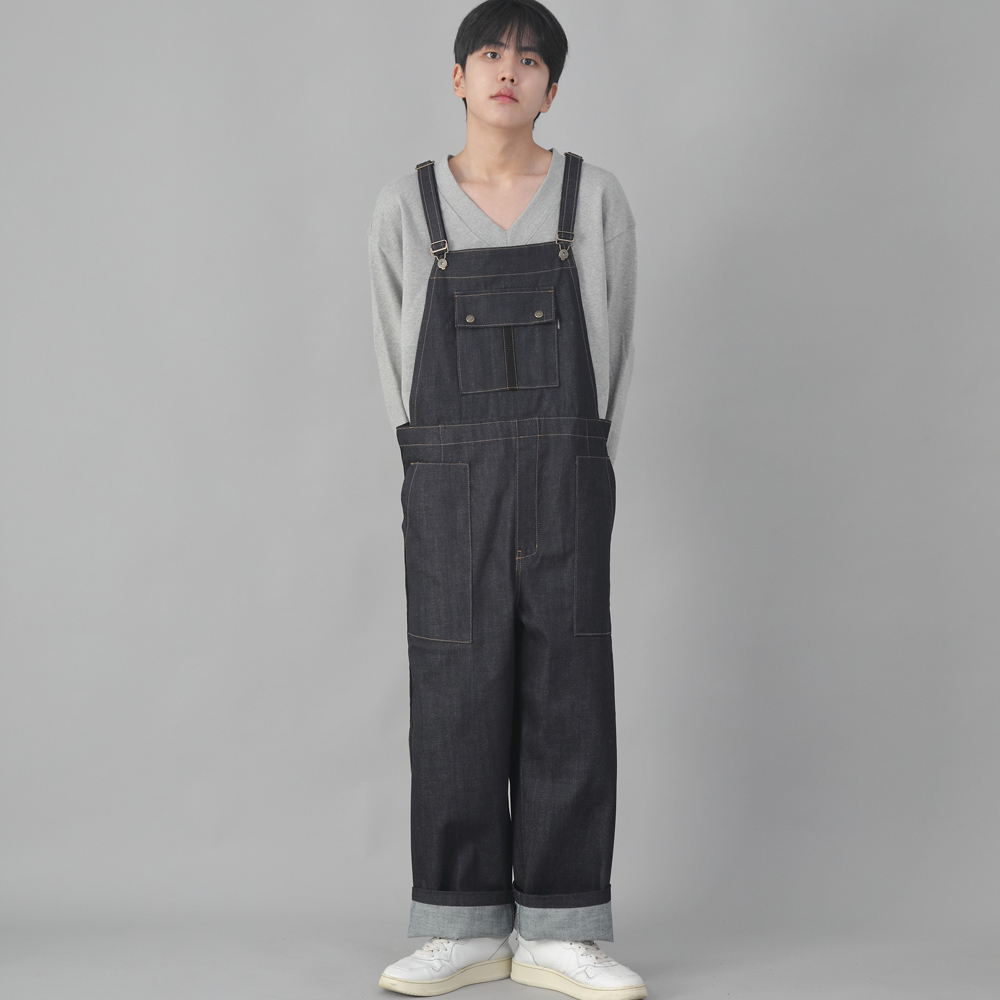 사이드라인 클래식 EX 와이드 오버롤 PCW-617 데님 내추럴인디고