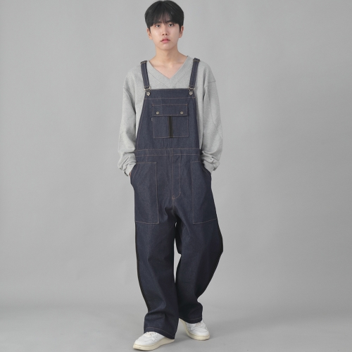 사이드라인 클래식 EX 와이드 오버롤 PCW-617 데님 인디고