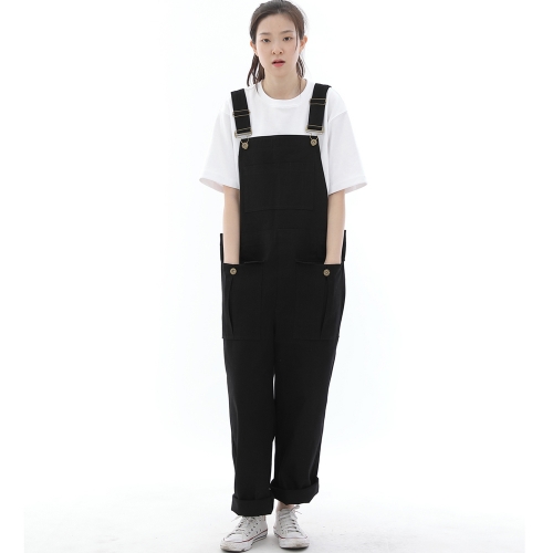 데크 와이드빕 카고포켓 오버롤 WCP-601 블랙