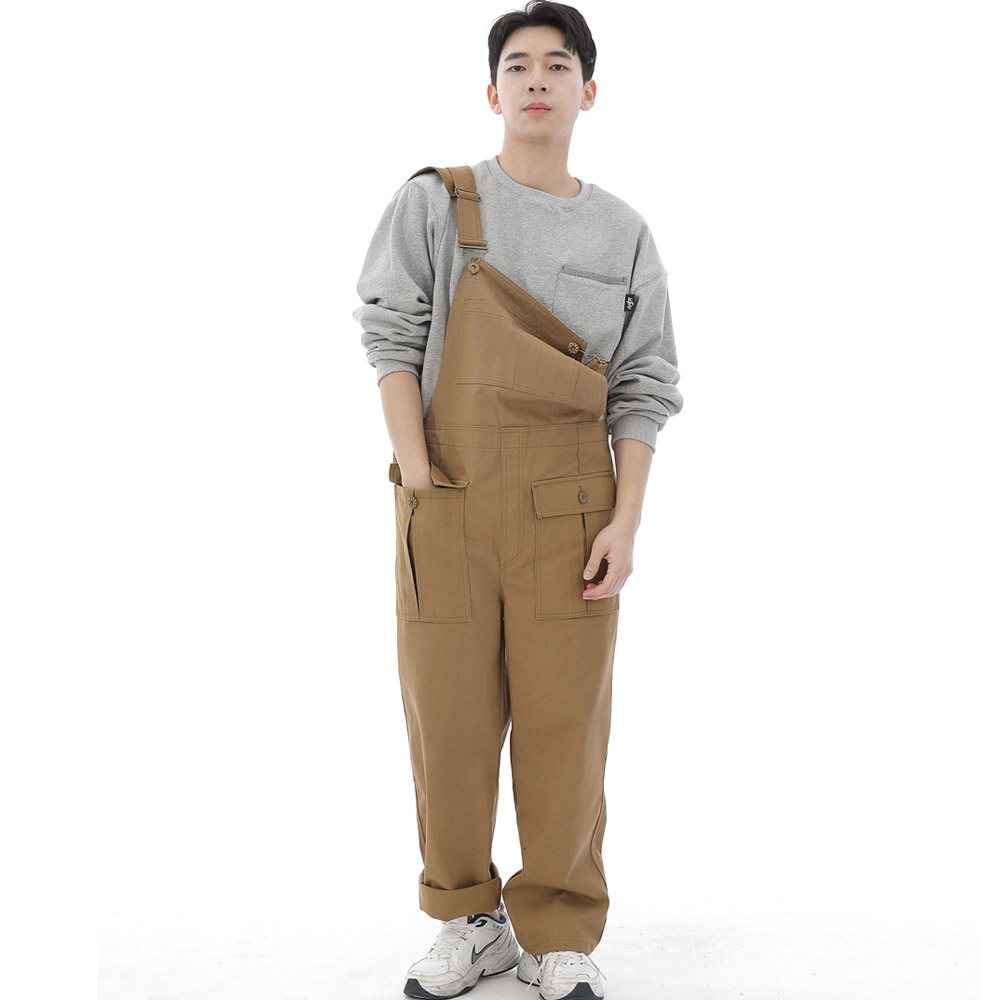 데크 와이드빕 카고포켓 오버롤 WCP-601 카멜
