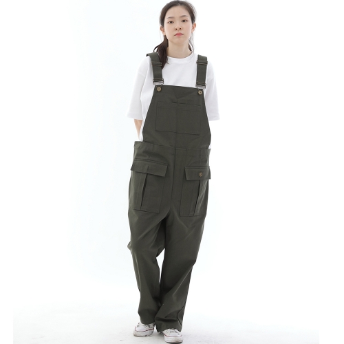 데크 와이드빕 카고포켓 오버롤 WCP-601 카키